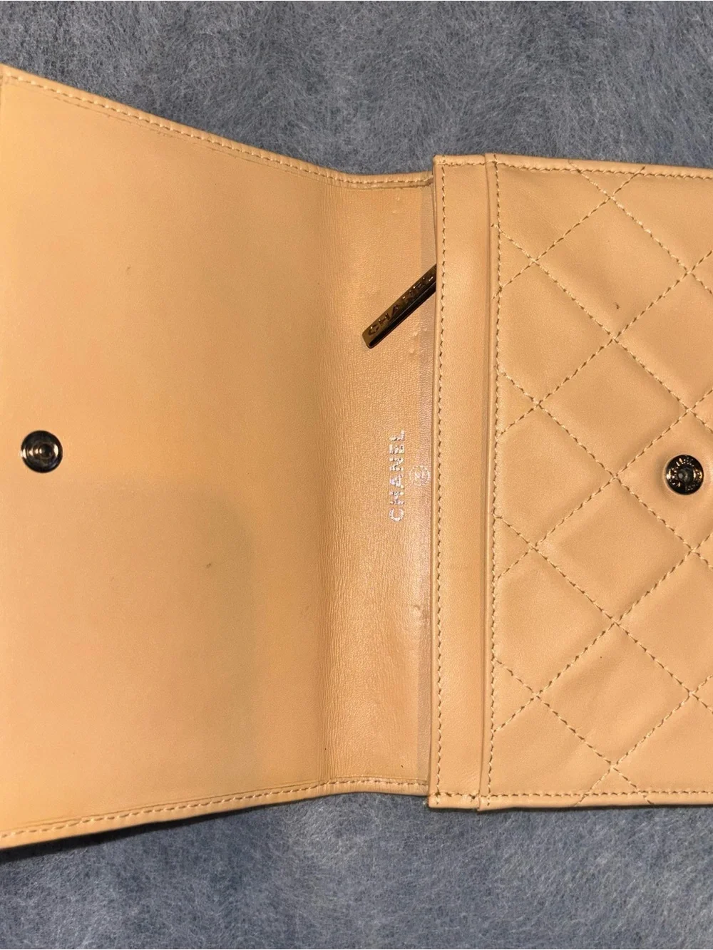 CHANEL Calfskin Quilted Cambon CC Wallet – Yellow Beige with Gold CC Accents